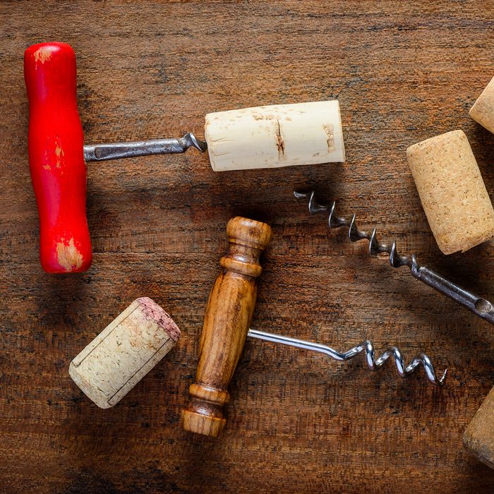 Different corksrew and cork wine opener