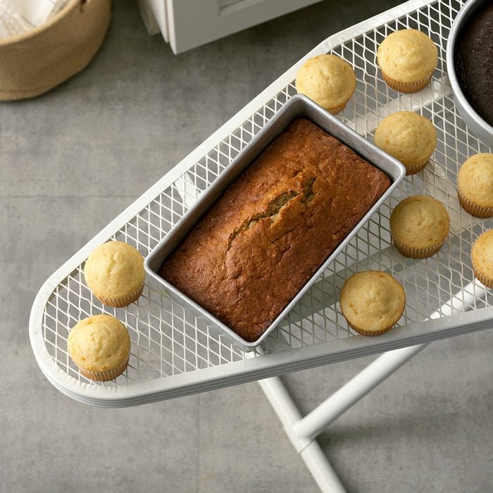 Kitchen Hack Ironing Board as Cooling Rack