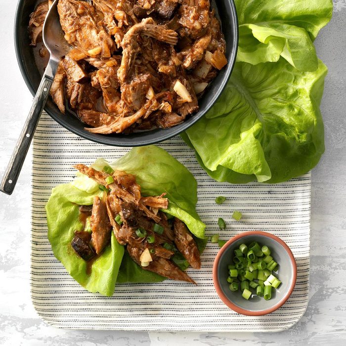 Luau Pork Lettuce Wraps