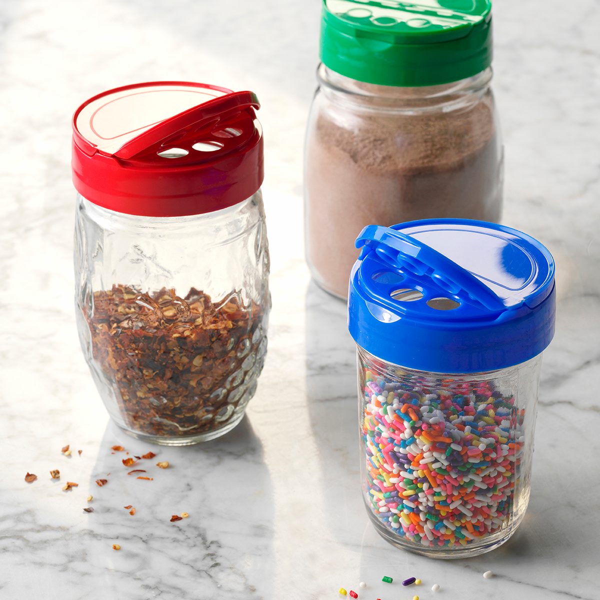 Glass Spice Jars With Shaker Lids Spice Containers 16 Oz Seasoning Shaker  for Parmesan Cheese, Cinnamon Sugar Dispenser or Salt Shaker 