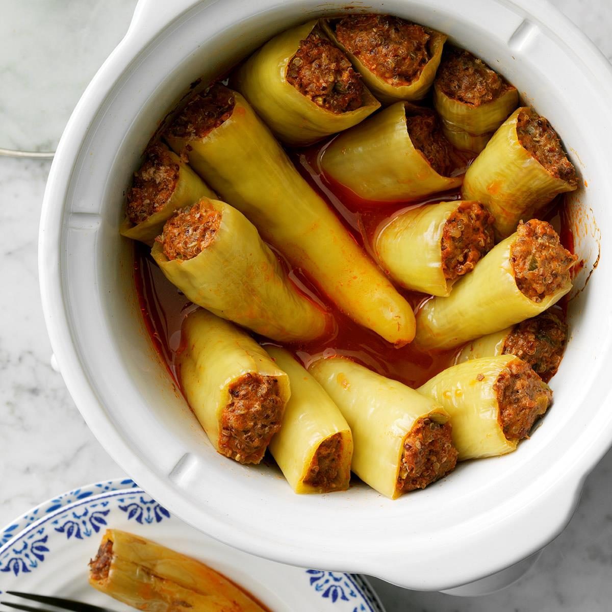 Spicy Stuffed Banana Peppers