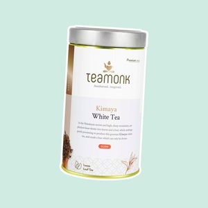 Teamonk Kimaya Darjeeling White Tea Loose Leaf (75 Cups) | 100 % Pure Natural White Tea | Powerful Antioxidant Tea | Relaxation Tea | No Additives - 5.2oz