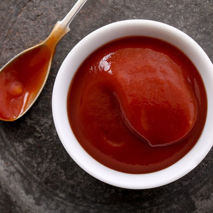 fresh tomato ketchup in dish