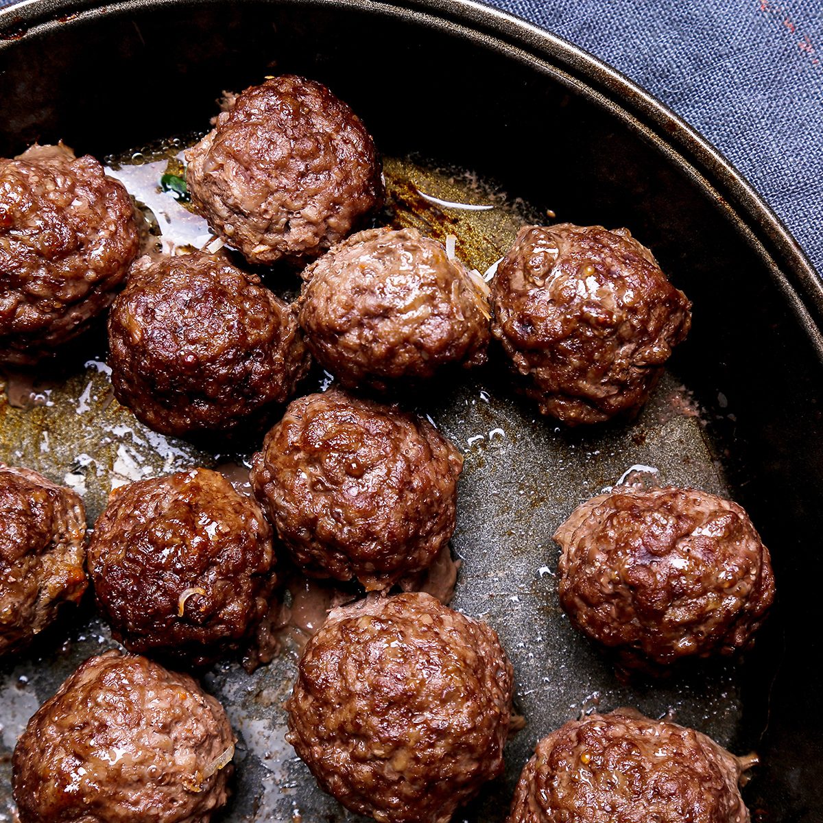 Meatballs in a pan