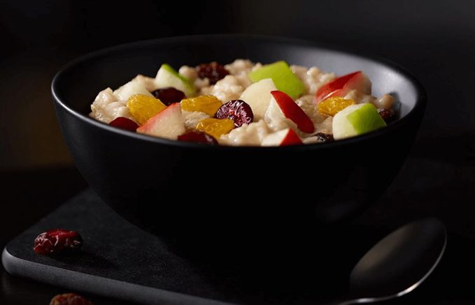 Fruit and maple oatmeal