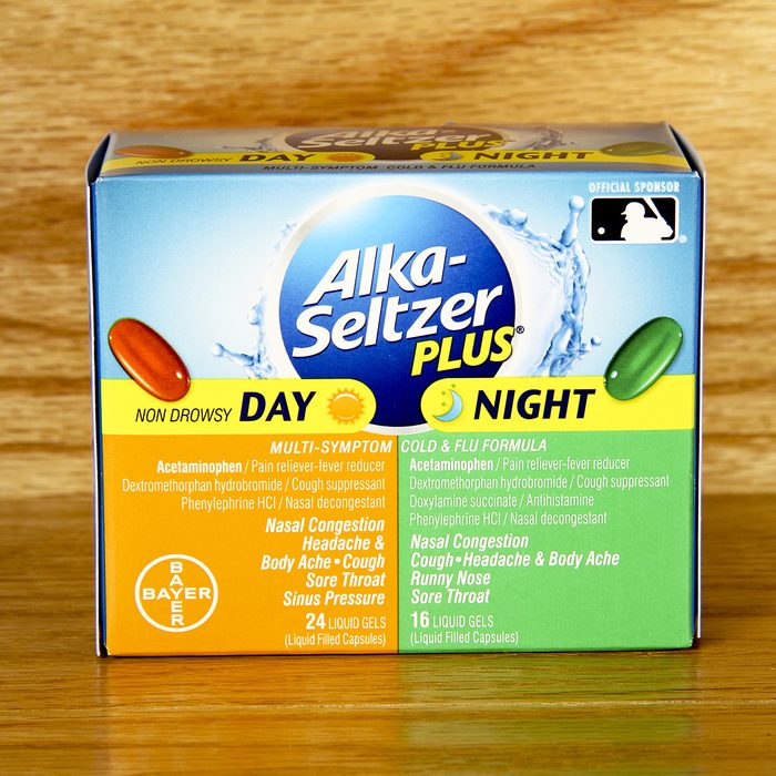 Box of Alka-Seltzer Plus Day and Night cold and flu.