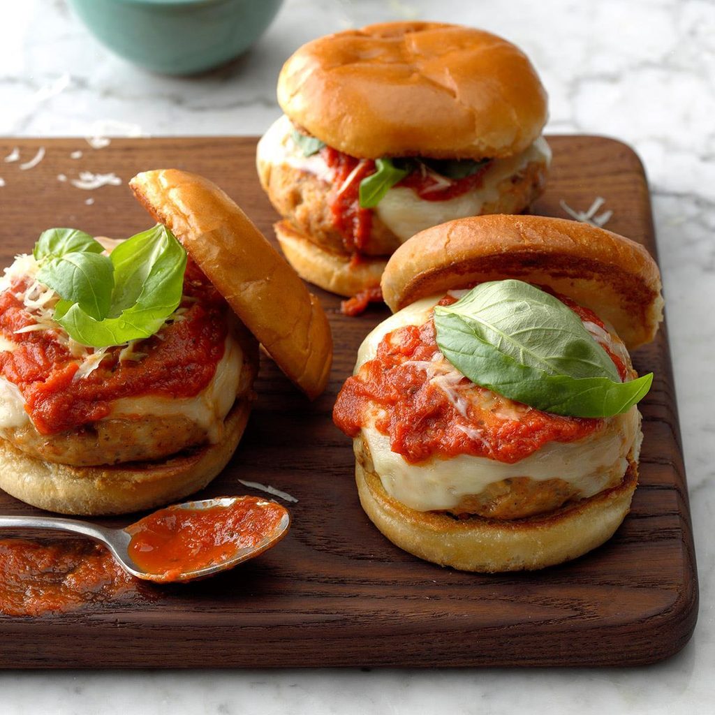 Chicken Parmesan Burgers