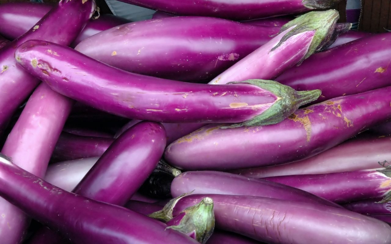 Eggplant in Chinatown outdoor market