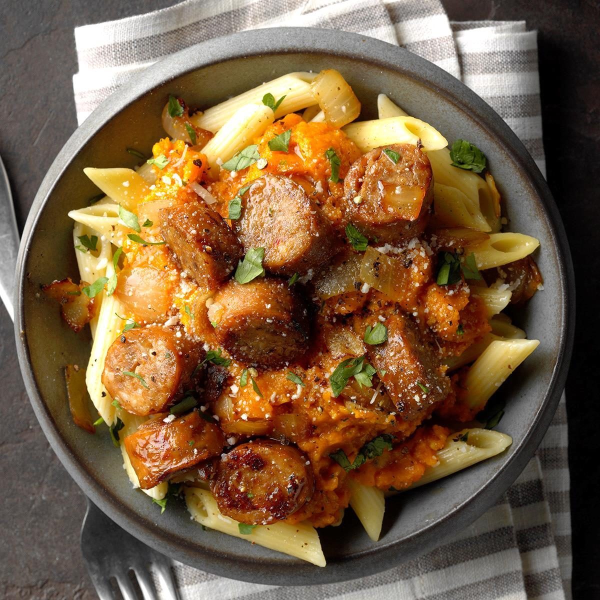 Day 1: Sausage and Squash Penne