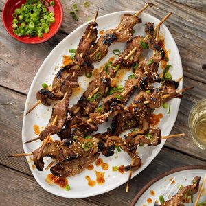 Sesame Ginger Beef Skewers