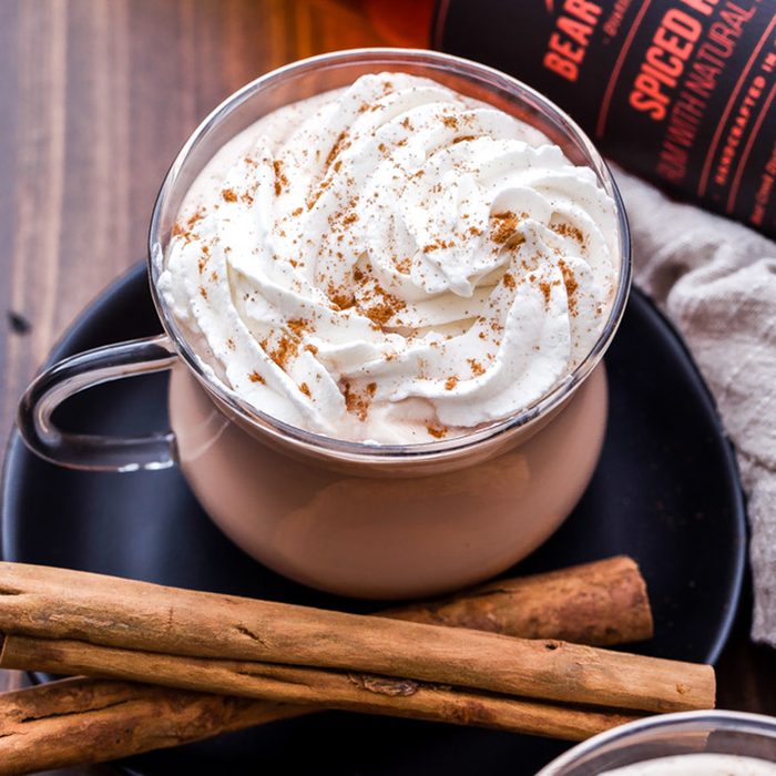 Spiced rum chai latte