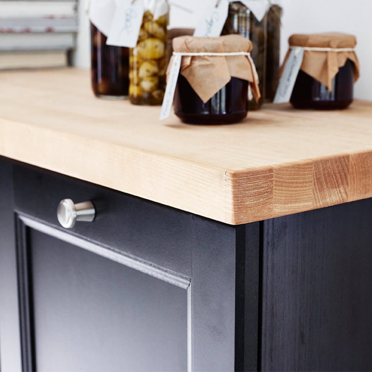 ikea-wood-countertop cheap kitchen countertops alternatives