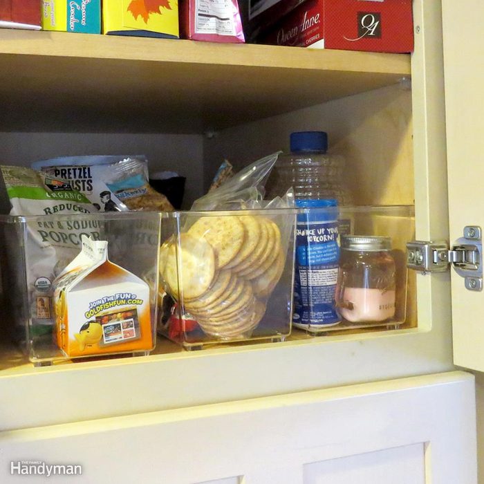 Use Clear Containers On High Shelves