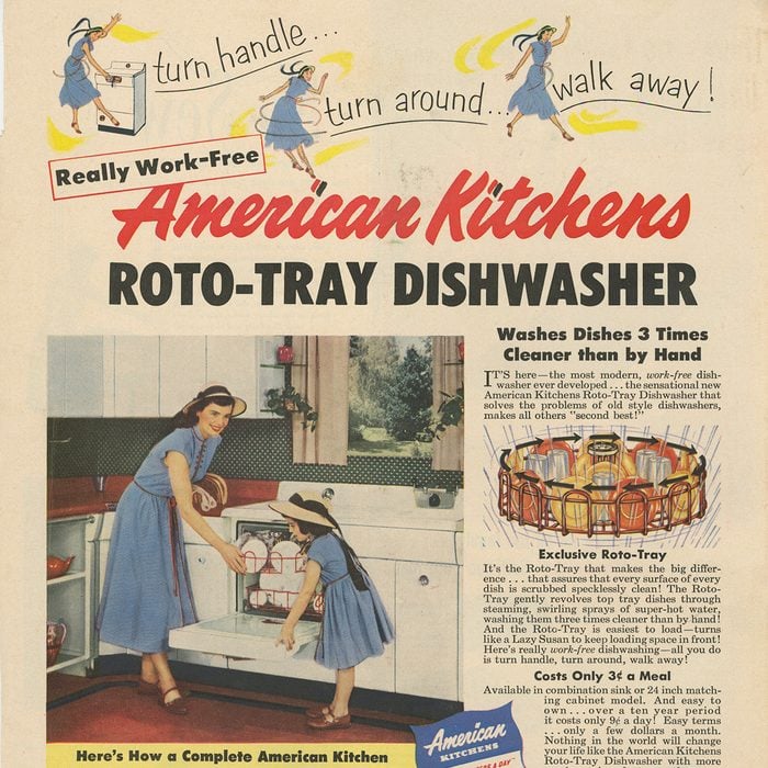 American Kitchens Roto-Tray Dishwasher ad