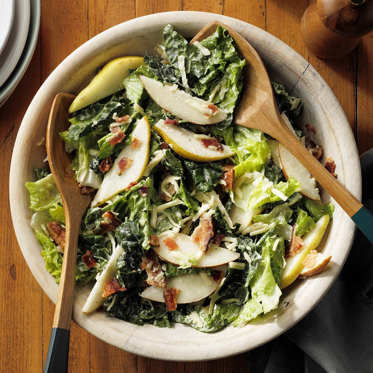 Bacon Pear Salad With Parmesan Dressing  