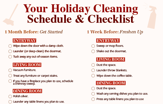 Your Holiday Cleaning Checklist Schedule Taste Of Home