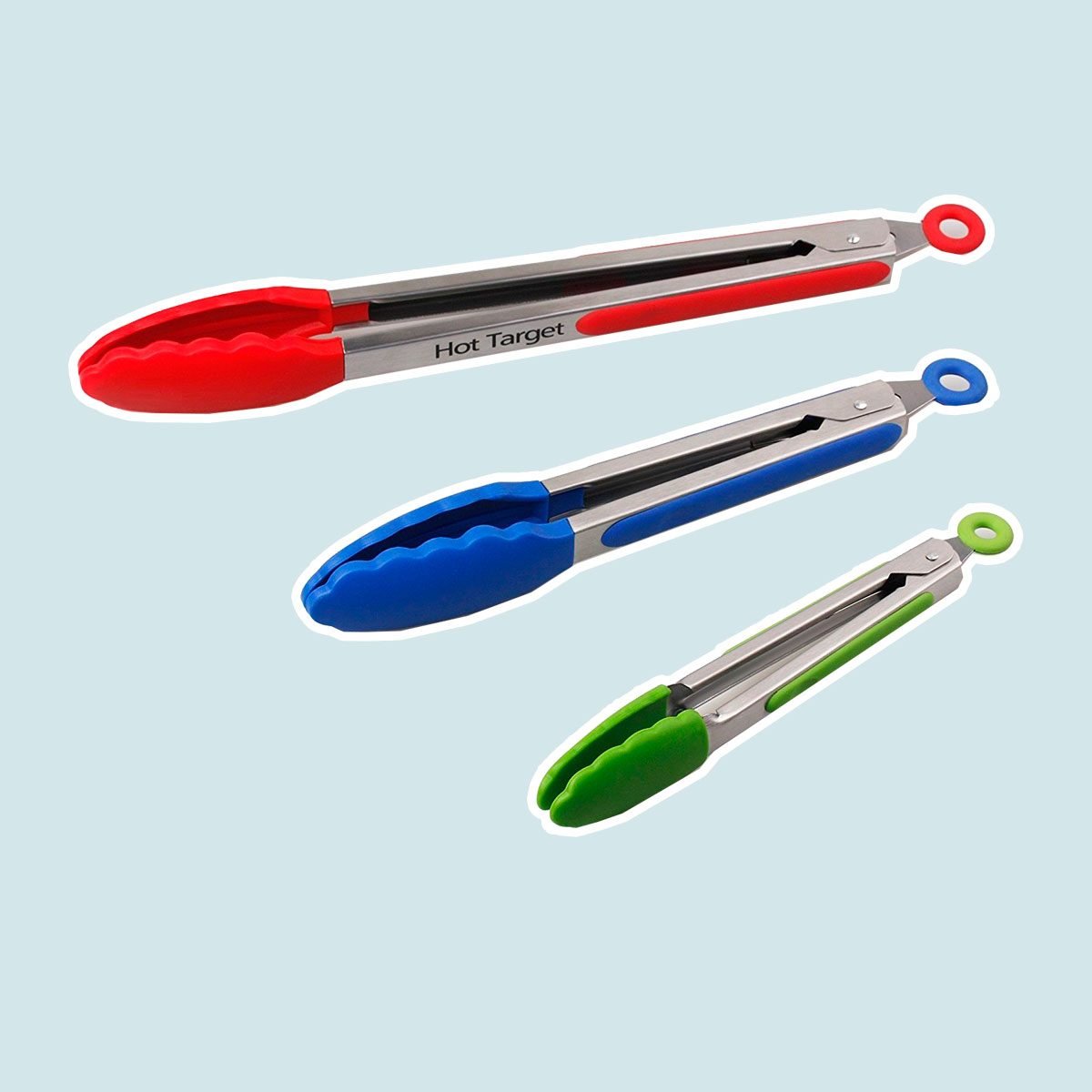 Stainless Steel Silicone Kitchen Tongs