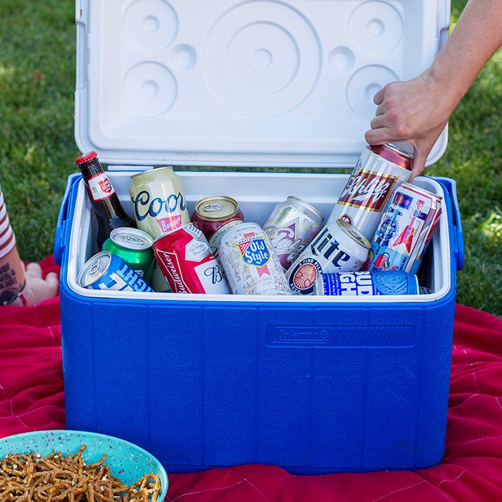 Cooler of beer