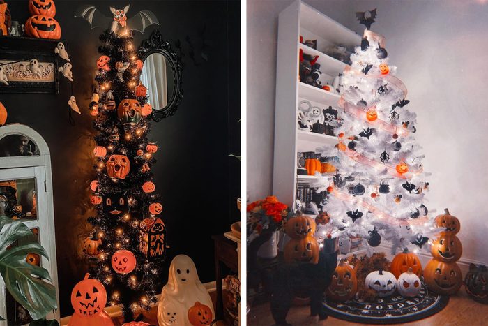 Halloween Christmas Tree ideas side by side