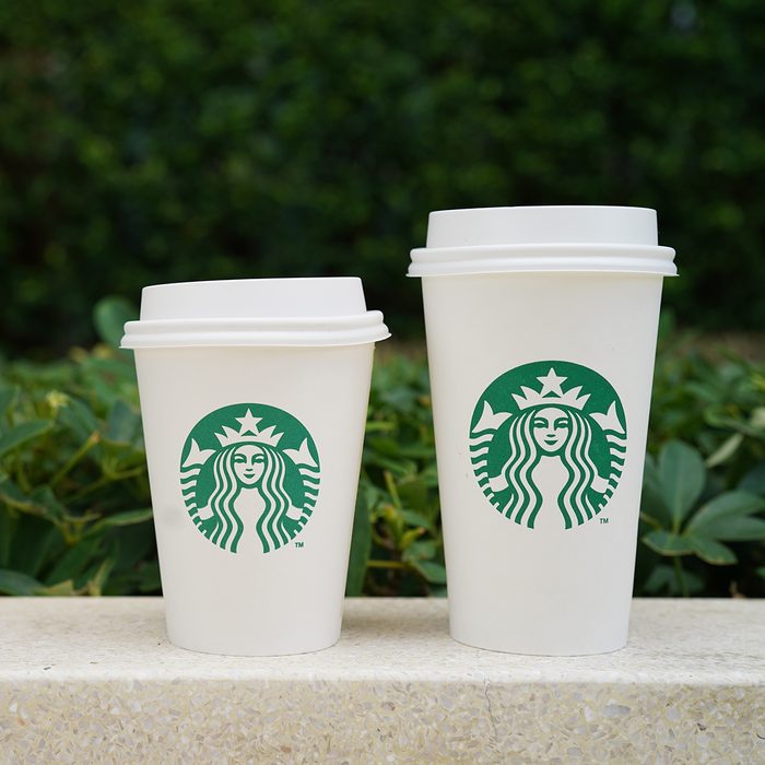Bangkok Thailand: Starbucks Hot Coffee Cups Beverage Tall size and Grande size