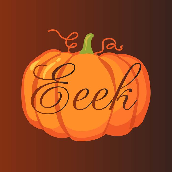 "Eek" pumpkin stencil