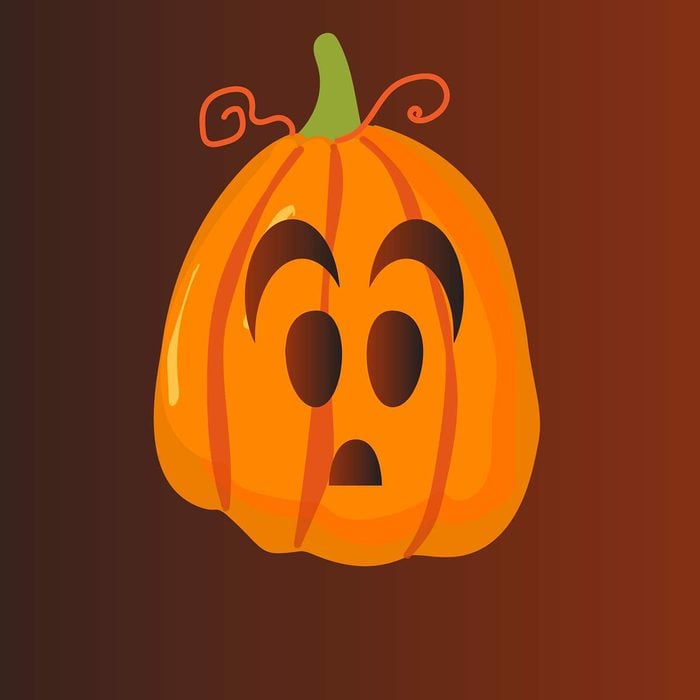 Friendly ghost face pumpkin stencil