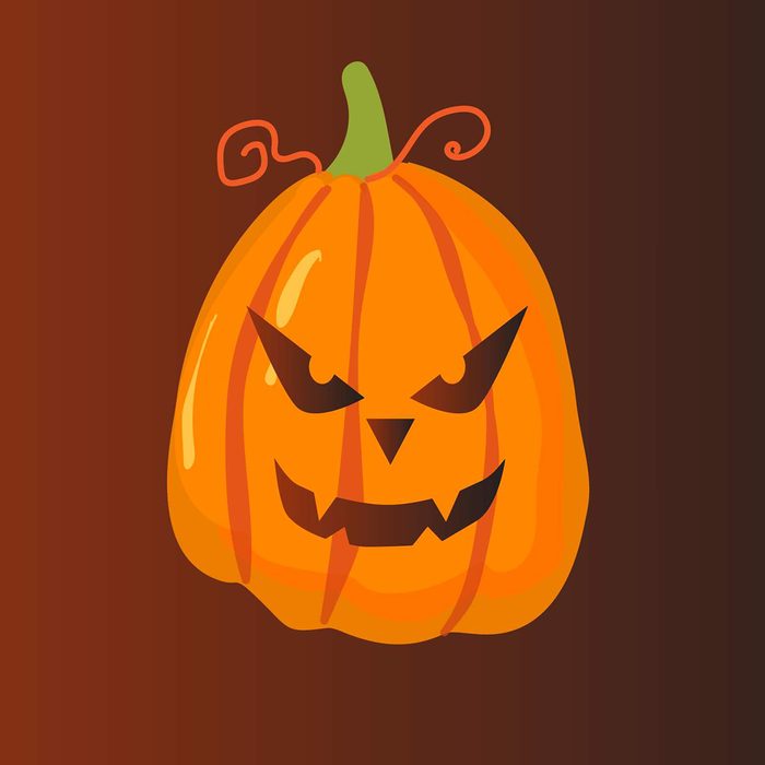 Scary face pumpkin stencil