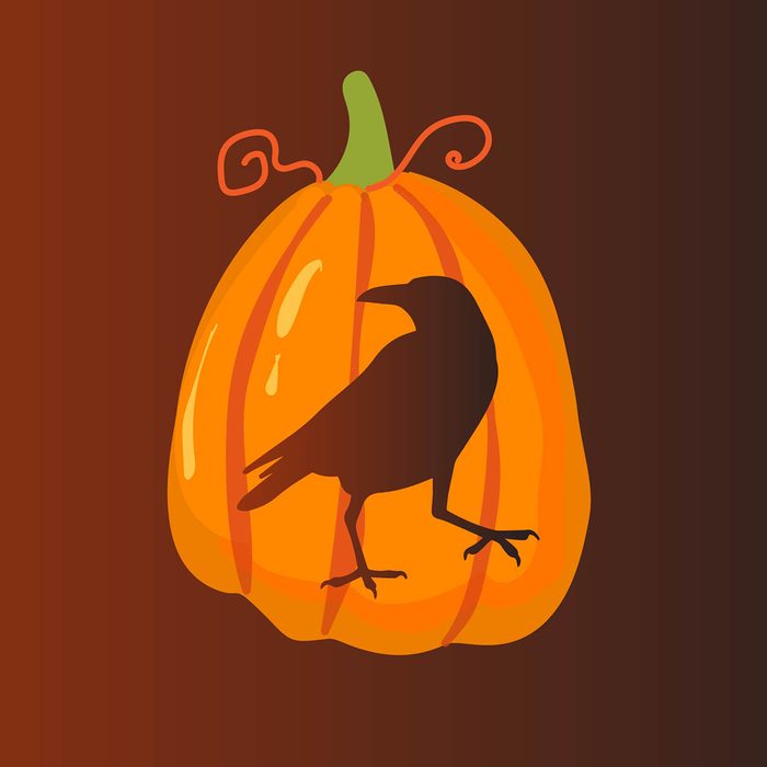 Raven pumpkin stencil