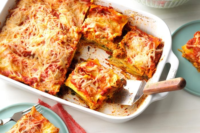 Vegan Lasagna In a baking dish