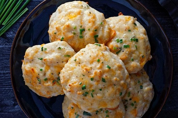 overhead photo of baked red lobster cheddar bay biscuits red lobster cheddar bay biscuits