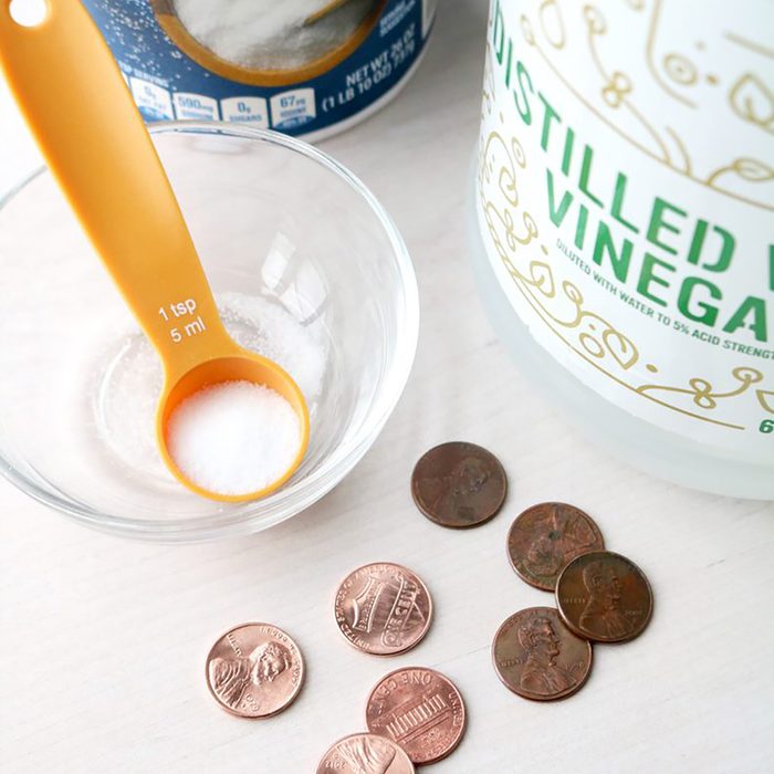 Cleaning pennies