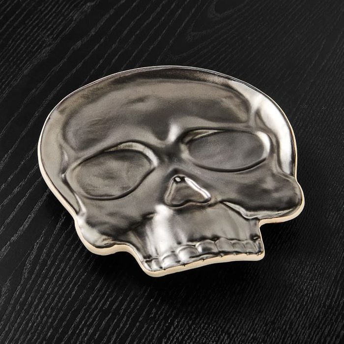 Halloween Ceramic Skull Plates Ecomm Via Westelm.com