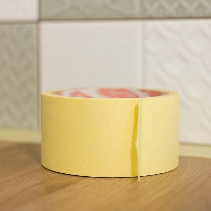 masking tape on kitchen counter