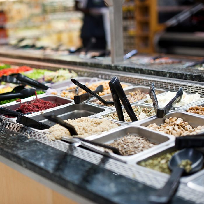 Supermarket salad bar