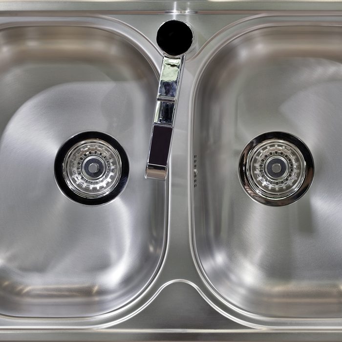 Stainless Water Tap and Wash Sinks Isolated with Clipping path