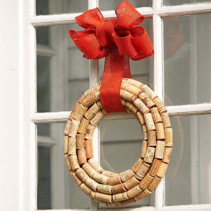 Wine cork wreath