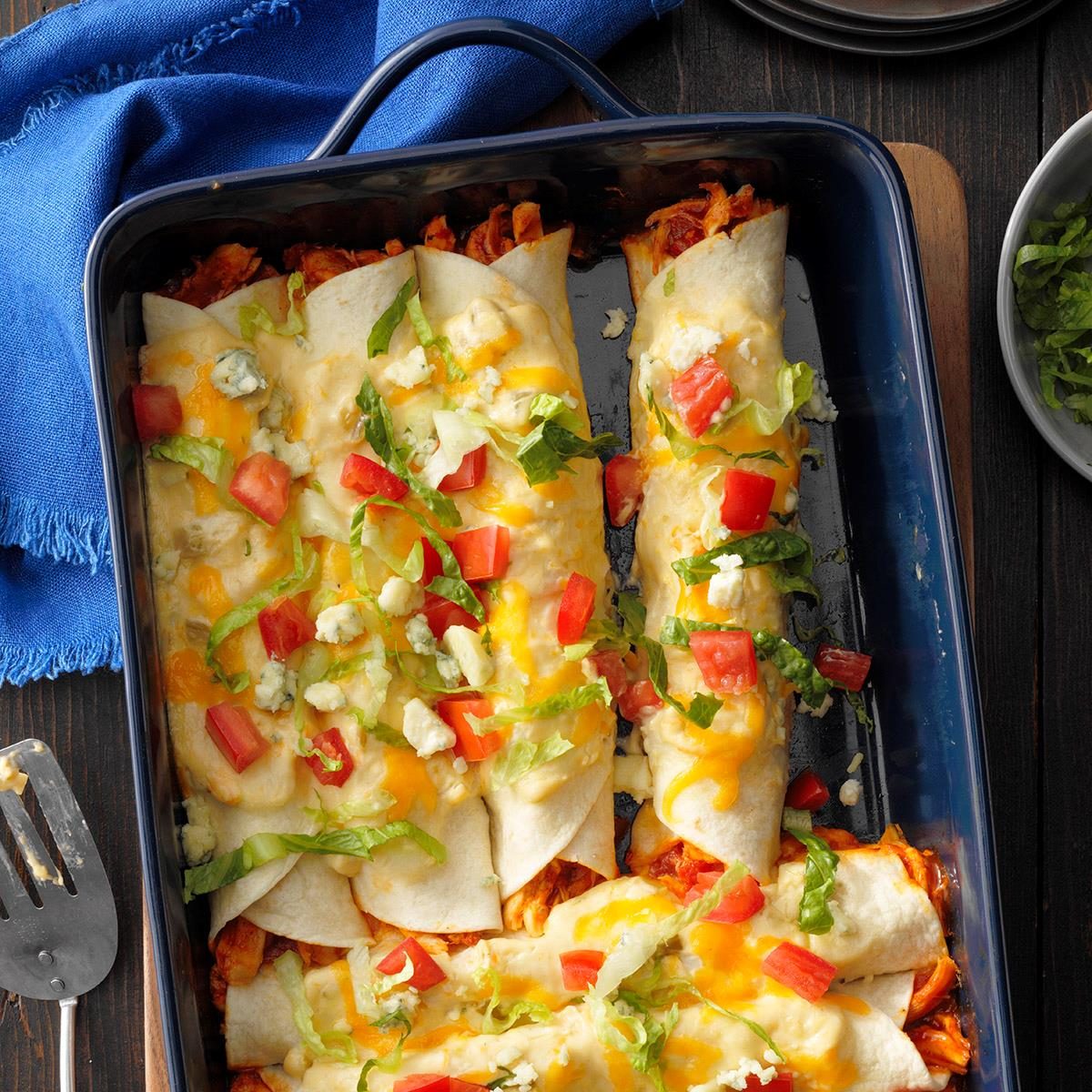 Buffalo Chicken Enchiladas