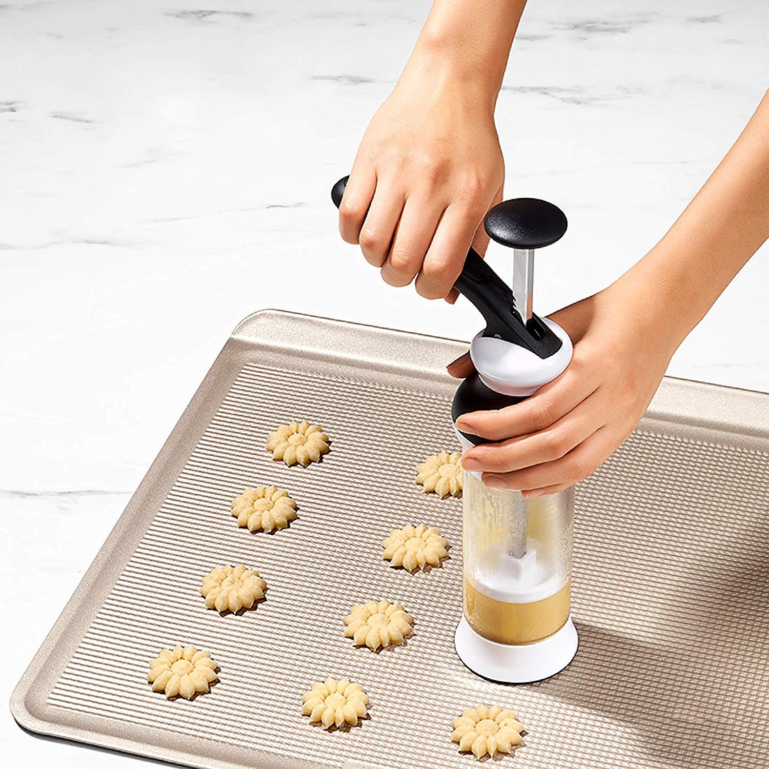 OXO Good Grips Cookie Press with Stainless Steel Disks and Storage Case