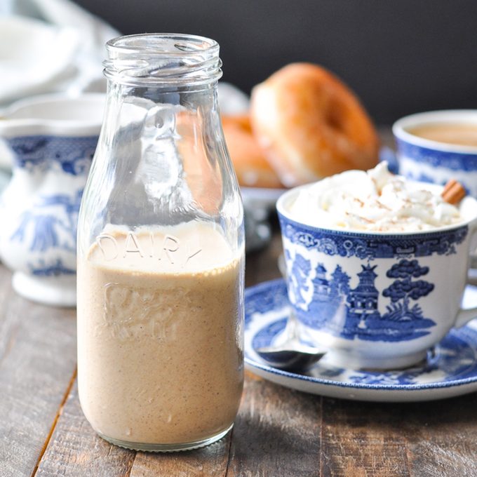 pumpkin spice creamer in a bottle