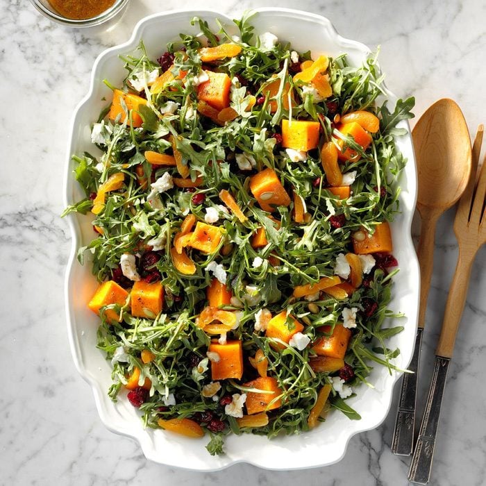 New Hampshire: Roasted Pumpkin Salad with Orange Dressing