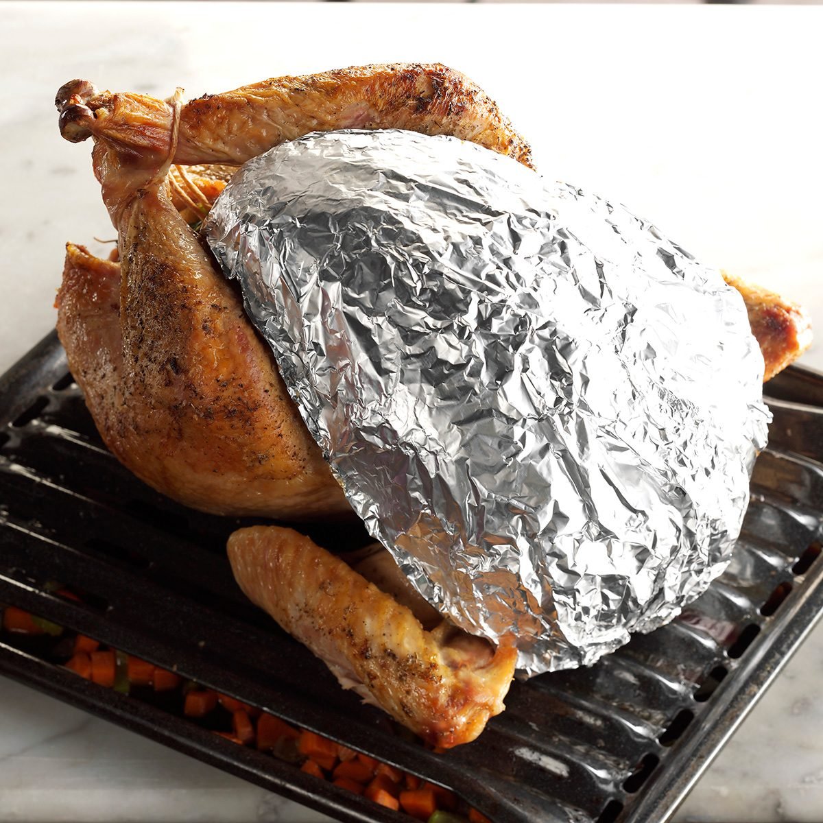 Foil Wrapped Roasted Turkey