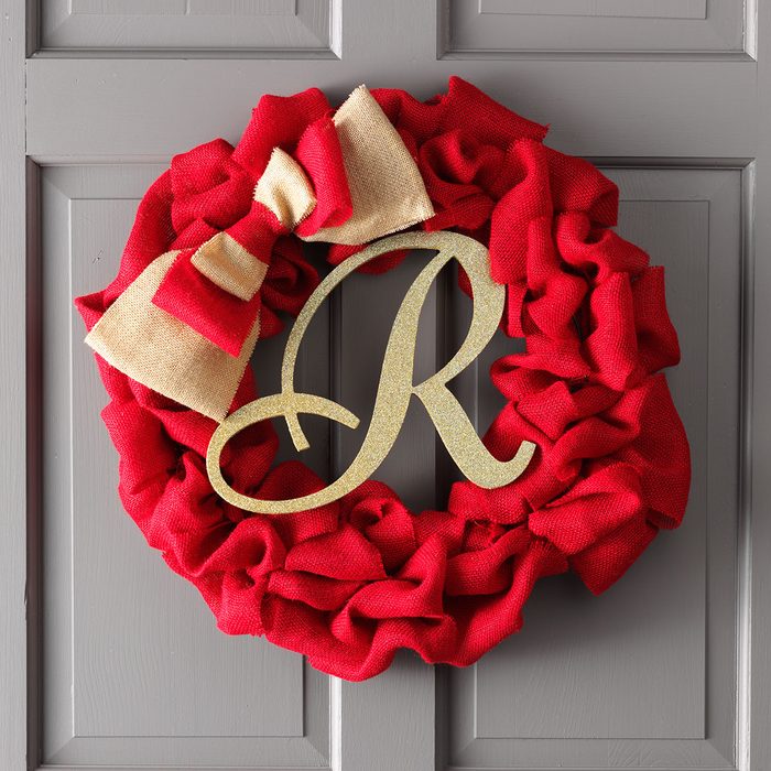 Burlap Ribbon Wreath