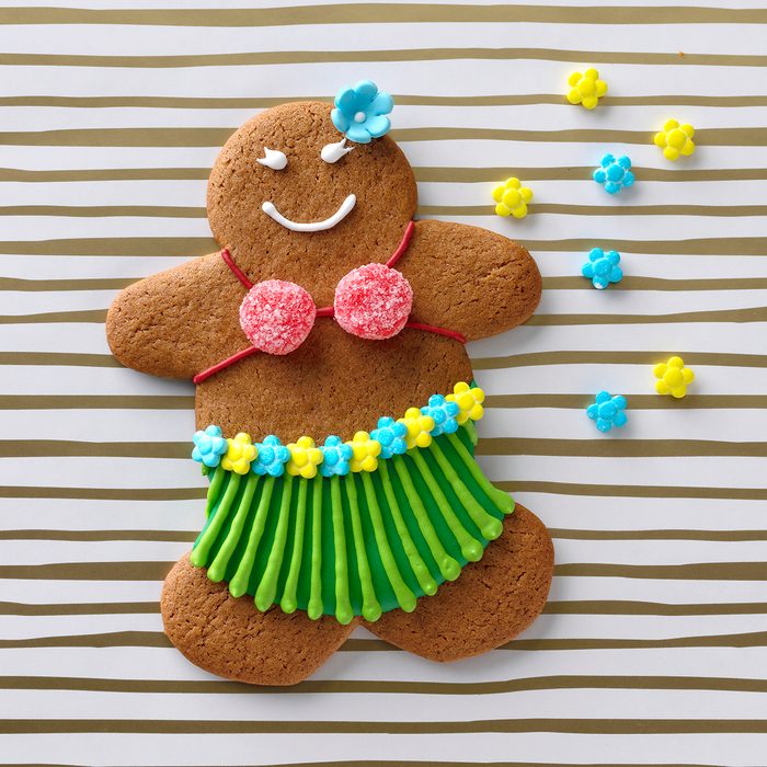 hula girl christmas cookie ginger bread