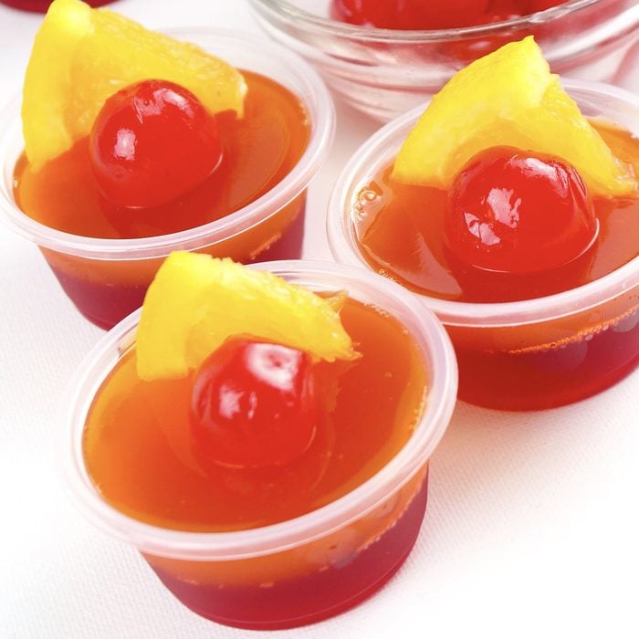 Tequila Sunrise Jell-O Shots