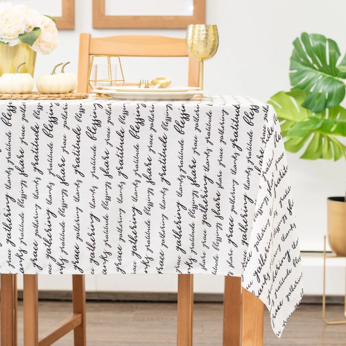 Thanksgiving Words Tablecloth