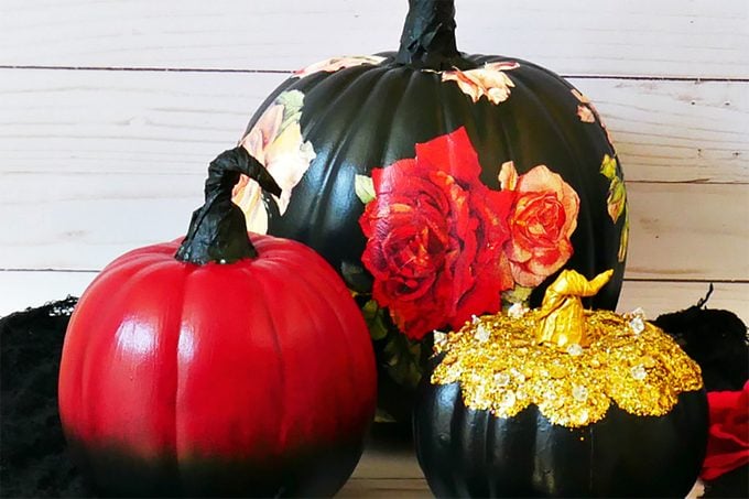 Floral Painted Pumpkins