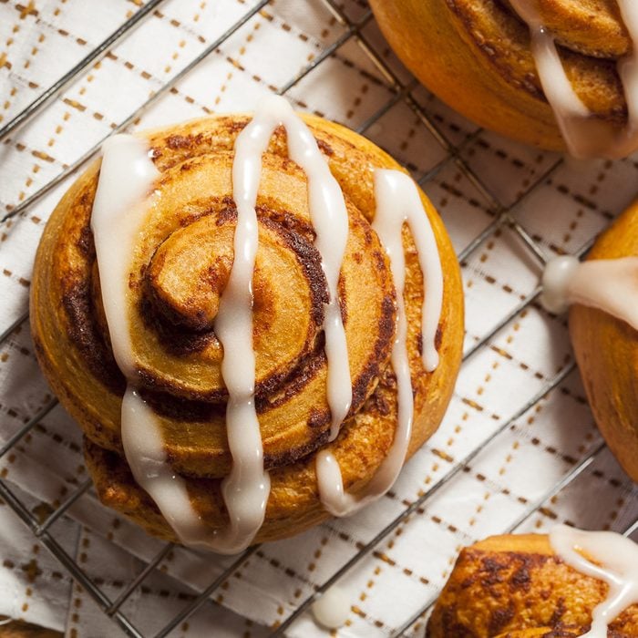 Homemade Cinnamon Roll Pastry with Vanilla Icing