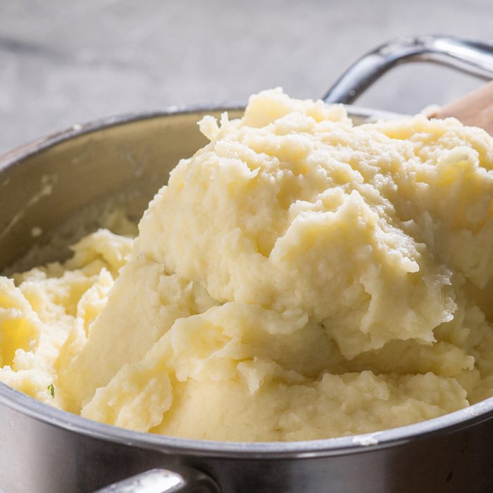 close up of a pot with mashed potato; Shutterstock ID 583739809; Job (TFH, TOH, RD, BNB, CWM, CM): TOH