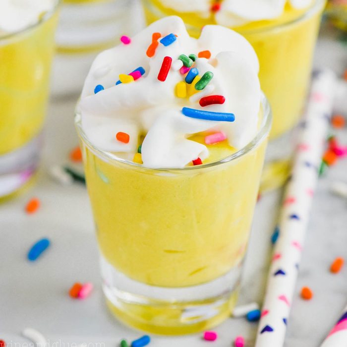 Birthday Cake Pudding Shots