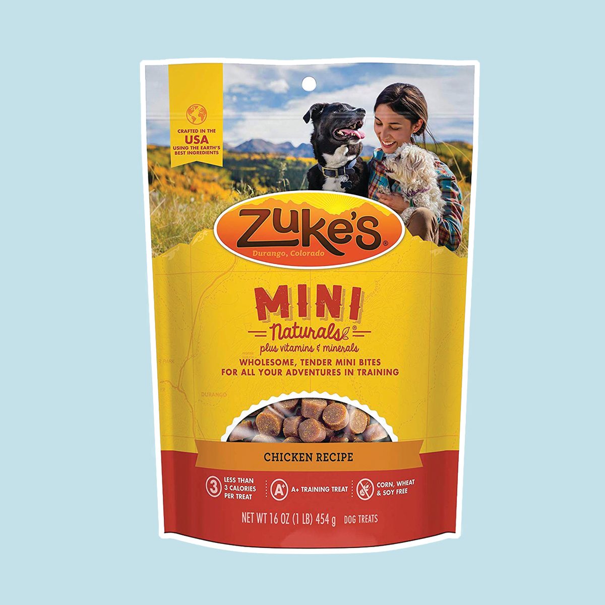 Zuke's Natural Training Dog Treats; Mini Naturals Recipe; Made in USA Facilities